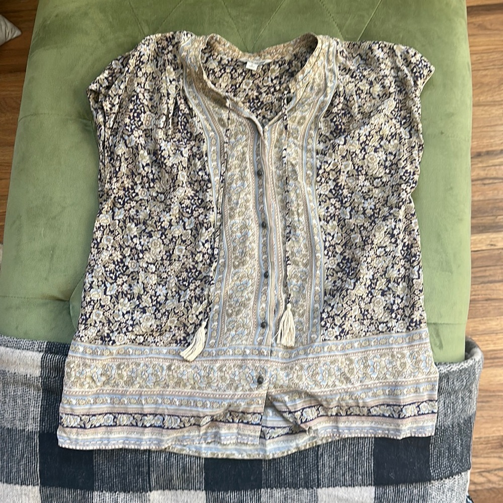 Multi-floral print blouse